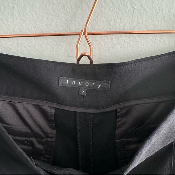 Theory Rianon Habitat Black Trouser Pant Size 3 - Picture 6 of 9